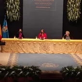 La mesa presidencial en el Teatro de las Cortes La mesa presidencial en el Teatro de las Cortes