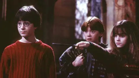 Harry, Ron y Hermione, en &#39;Harry Potter y la piedra filosofal&#39;
