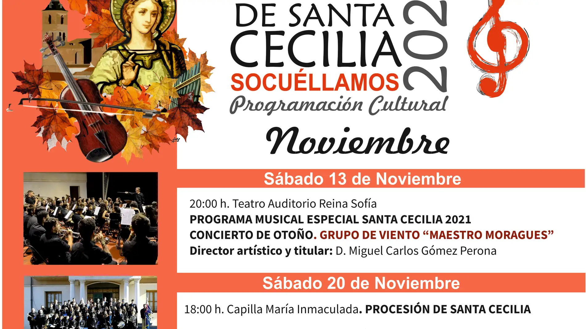 La celebración de Santa Cecilia llenará de música Socuéllamos durante el mes de noviembre
