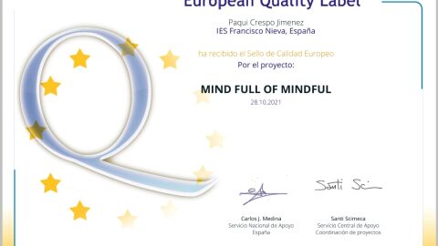 Reconocimiento que ha recibido el I.E.S. Francisco Nieva