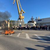 Instantes previos a la manifestación celebrada esta mañana