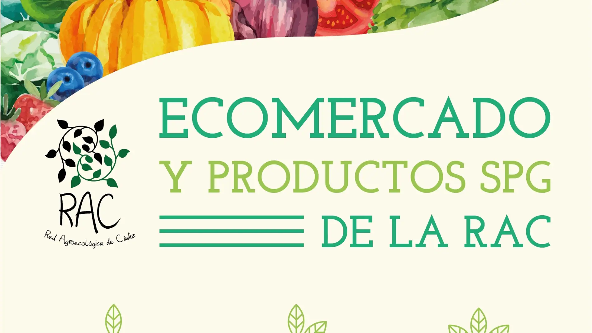 Cartel del Ecomercado en Cádiz de este fin de semana