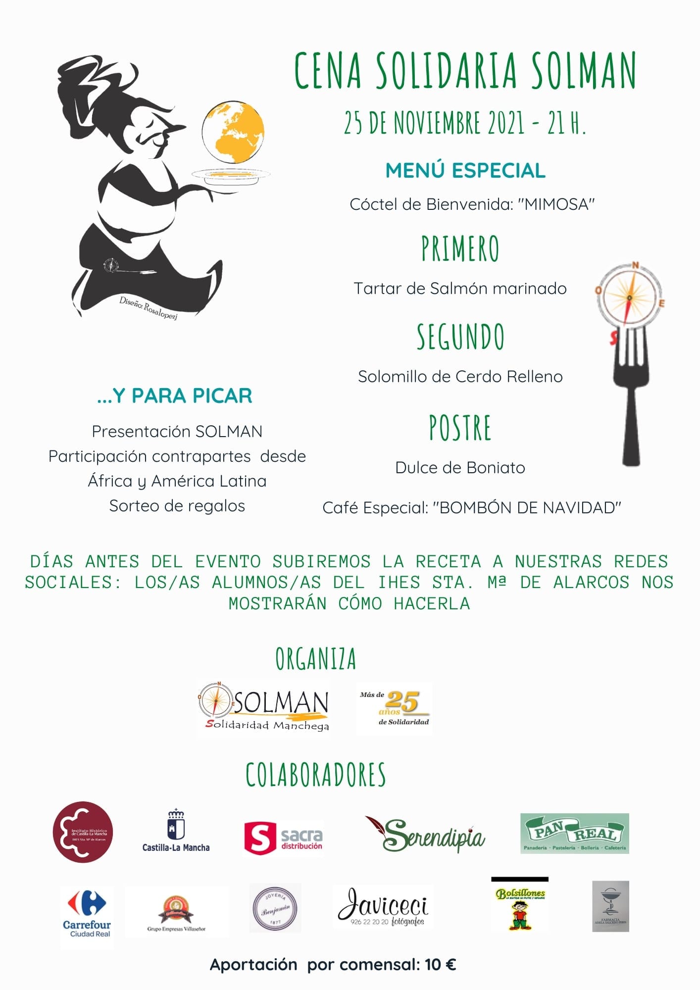 La Ong Solman celebra el 25 de Noviembre su Cena Solidaria La Ong Solman celebra el 25 de Noviembre su Cena Solidaria