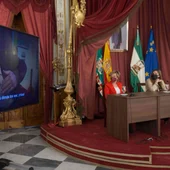Instantes de la presentación de la campaña Instantes de la presentación de la campaña