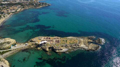 Vista aérea de la Illeta dels banyets en El Campello