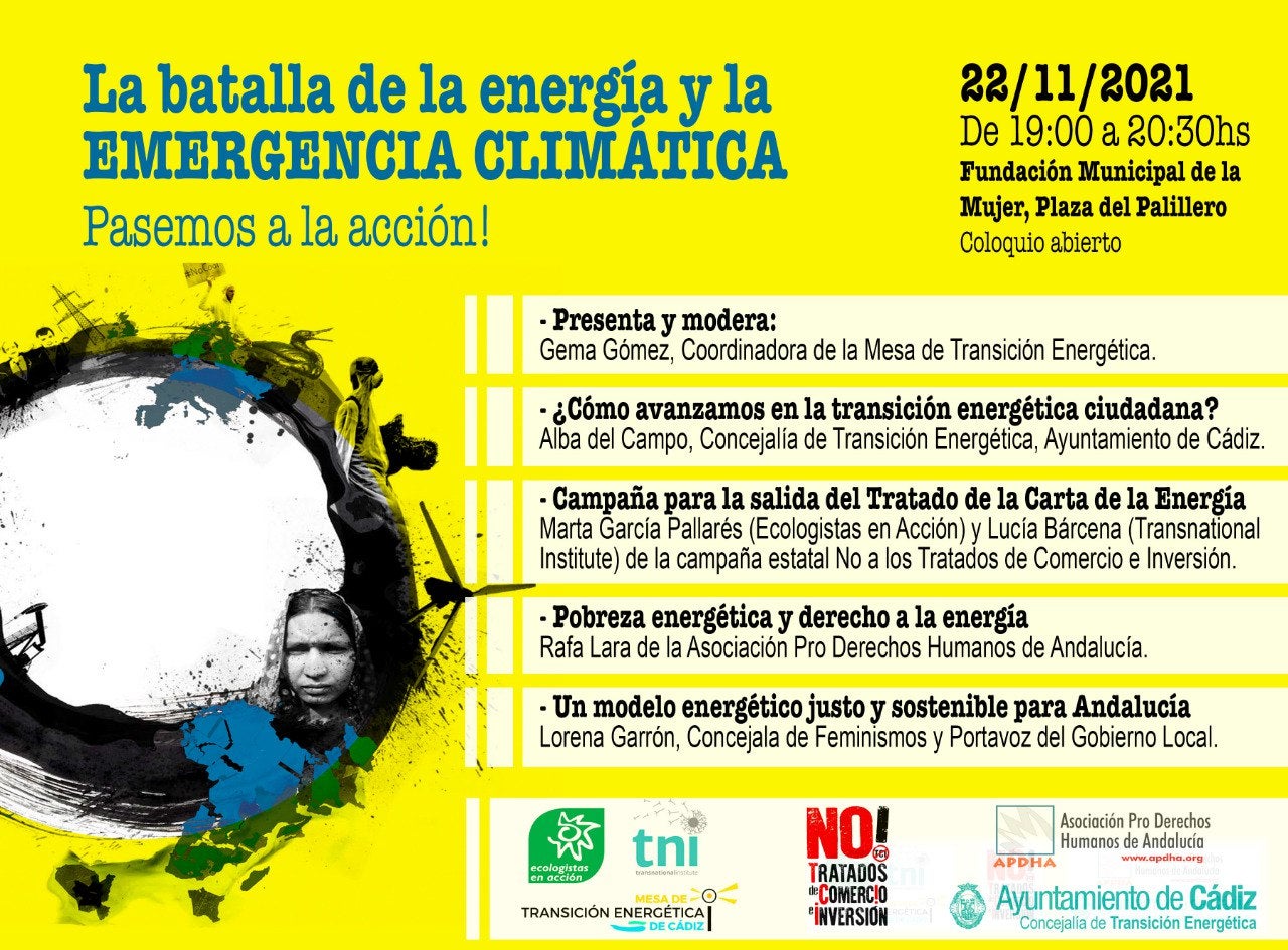 El Ayuntamiento organiza un coloquio sobre transición energética, multinacionales y emergencia climática El Ayuntamiento organiza un coloquio sobre transición energética, multinacionales y emergencia climática
