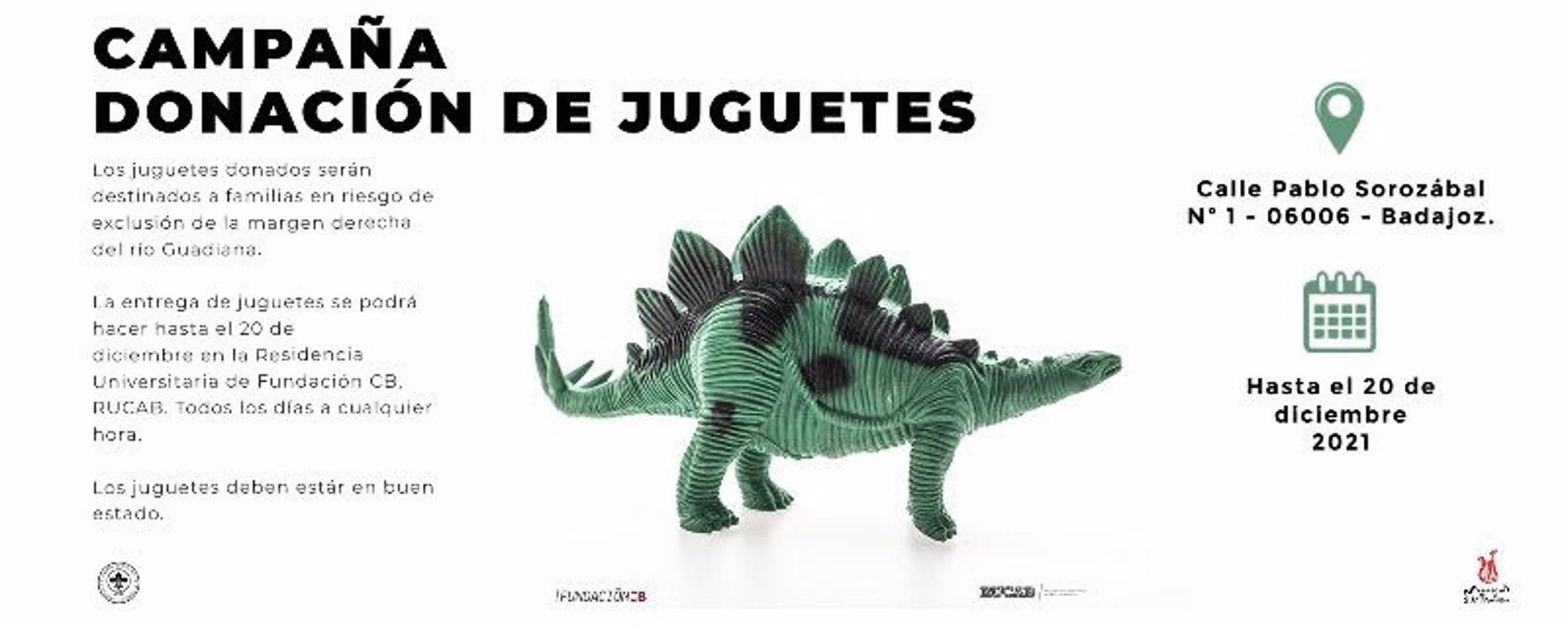 Una recogida solidaria en la Rucab donará juguetes a familias en riesgo de exclusión de la Margen Derecha en Badajoz Una recogida solidaria en la Rucab donará juguetes a familias en riesgo de exclusión de la Margen Derecha en Badajoz
