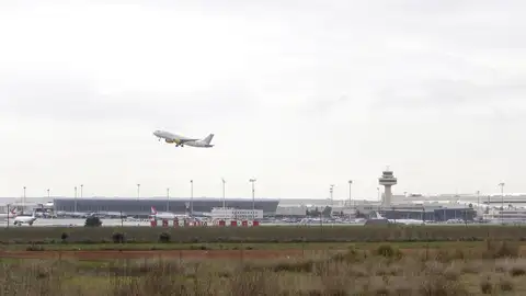Un avión despega del aeropuerto de Palma.