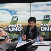 Yunior García durante su entrevista con Carlos Alsina en 'Más de uno'