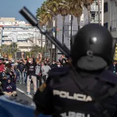 Una imagen de archivo de la huelga del metal en Cádiz en 2021 Una imagen de archivo de la huelga del metal en Cádiz en 2021