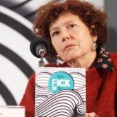La directora Icíar Bollain, durante una rueda de prensa en el Festival Internacional de Cine de Gijón