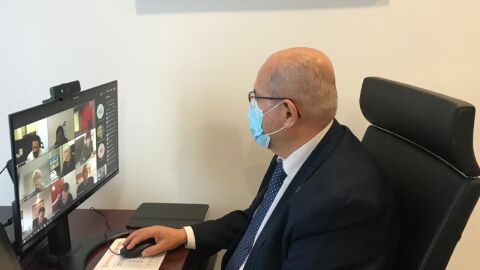 El concejal José Ramón González en la reunión telemática del Patronato de la Vivienda El concejal José Ramón González en la reunión telemática del Patronato de la Vivienda