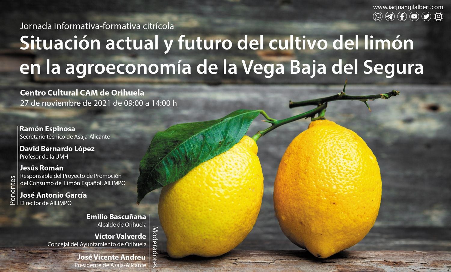 El Instituto Juan Gil Albert organizada una jornada informativa sobre la agroeconomía en la Vega Baja El Instituto Juan Gil Albert organizada una jornada informativa sobre la agroeconomía en la Vega Baja
