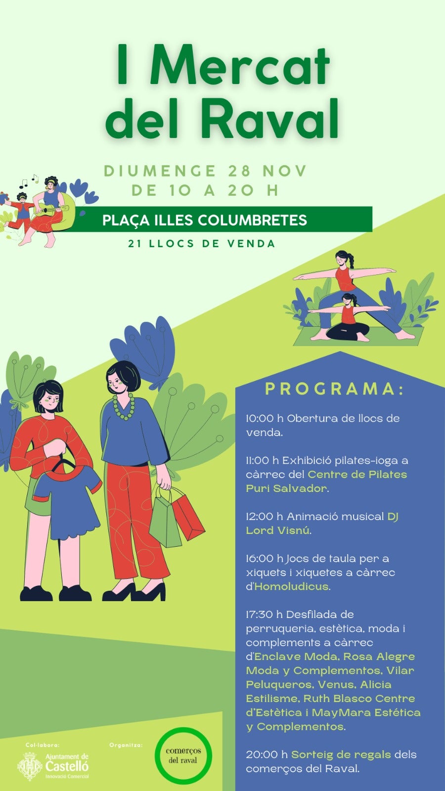 La plaça de les Illes Columbretes acoge el I Mercat del Raval La plaça de les Illes Columbretes acoge el I Mercat del Raval