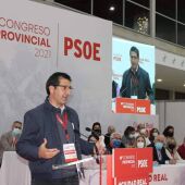 José Manuel Caballero durante el Congreso Provincial del PSOE