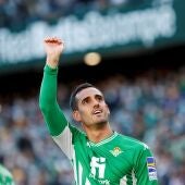 El delantero del Betis, Juanmi, celebra un gol en el Benito Villamarín