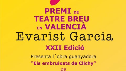 Cartel de la representación del último Premi Evarist Garcia de la Diputación