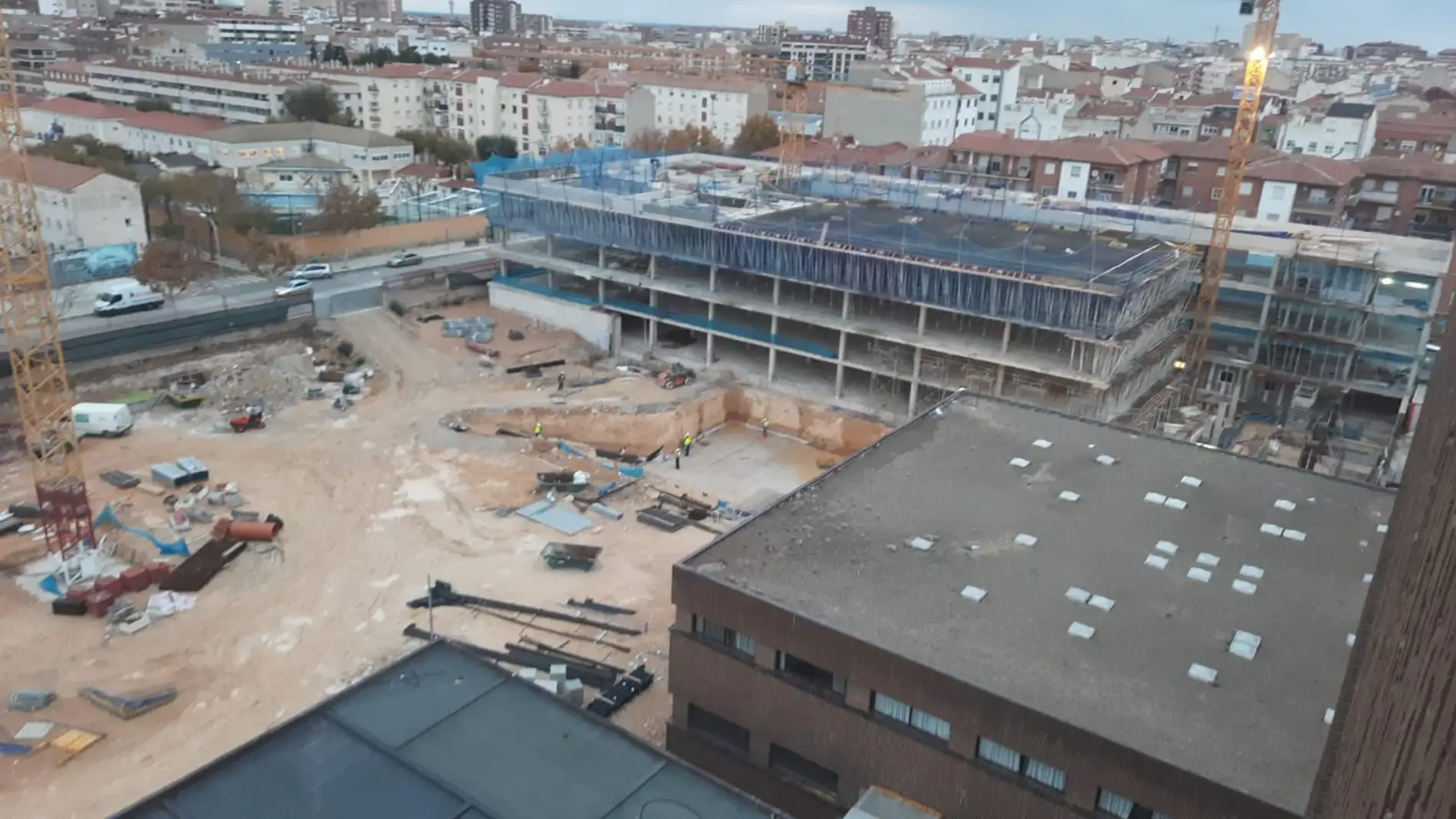 Obras Hospital de Albacete. Imagen de archivo.