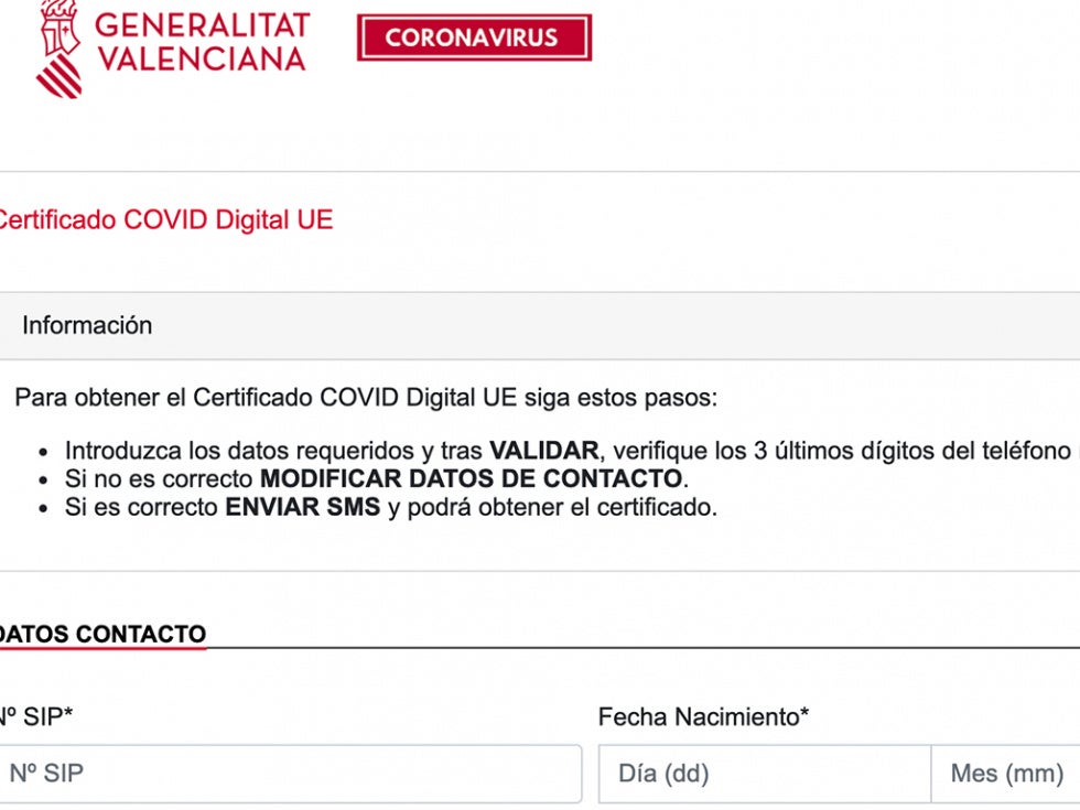 El TSJCV autoriza la exigencia del certificado Covid El TSJCV autoriza la exigencia del certificado Covid