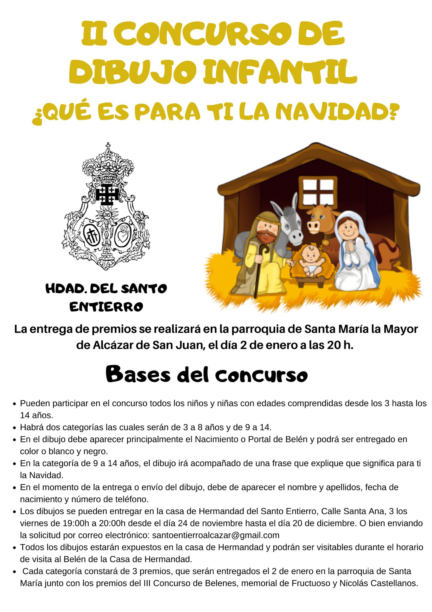La Hermanadad del Santo Entierro anuncia sus concursos navideños La Hermanadad del Santo Entierro anuncia sus concursos navideños