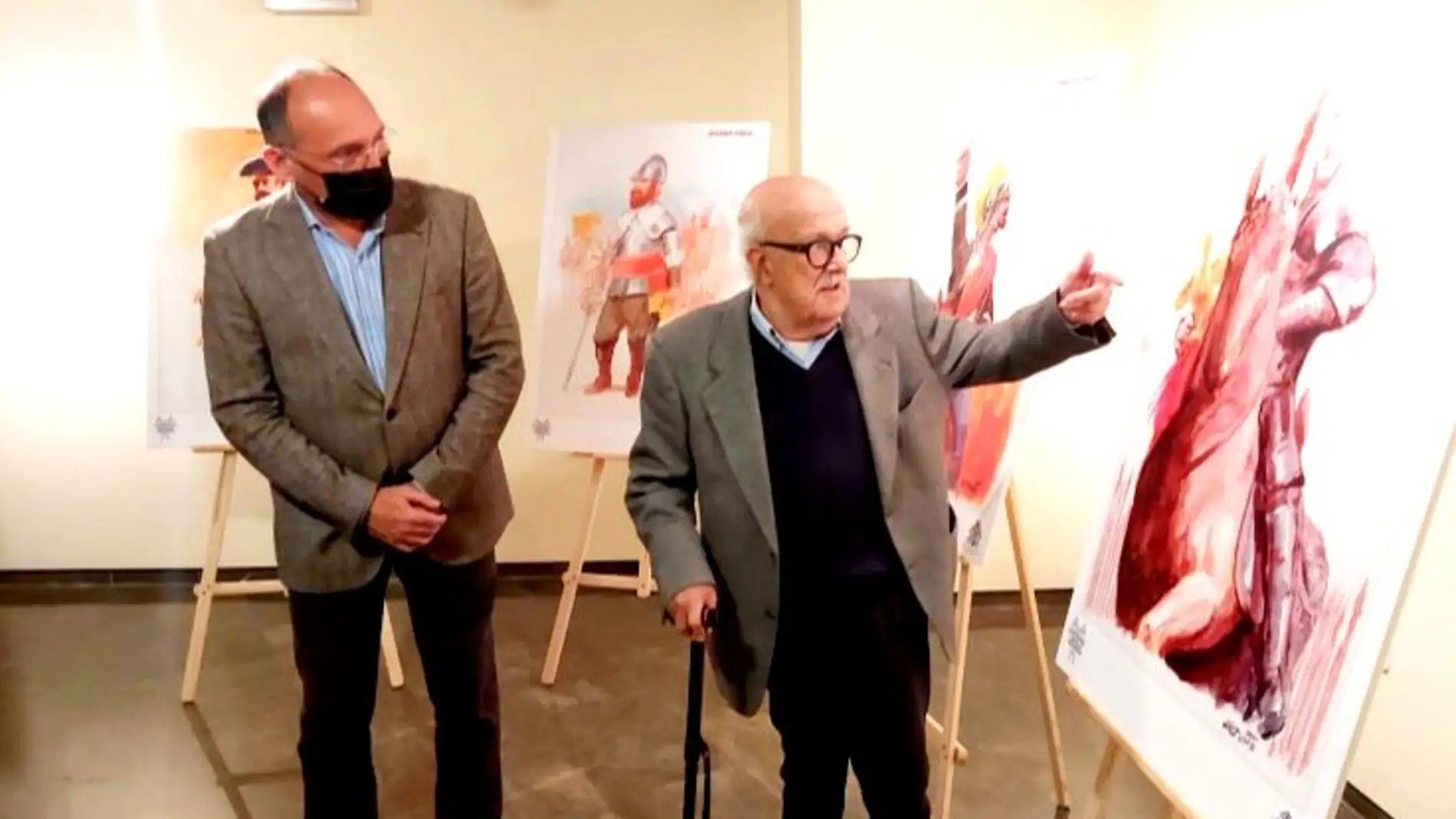 La exposición de la Batalla de Bonanza cuenta desde hoy con seis láminas del artista oriolano Alfonso Ortuño 