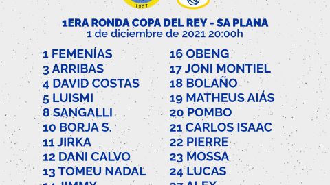 Convocatoria para la Copa del Oviedo frente al Andratx