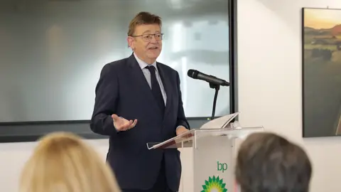Ximo Puig anuncia un acuerdo con BP para colaborar en la descarbonización Ximo Puig anuncia un acuerdo con BP para colaborar en la descarbonización