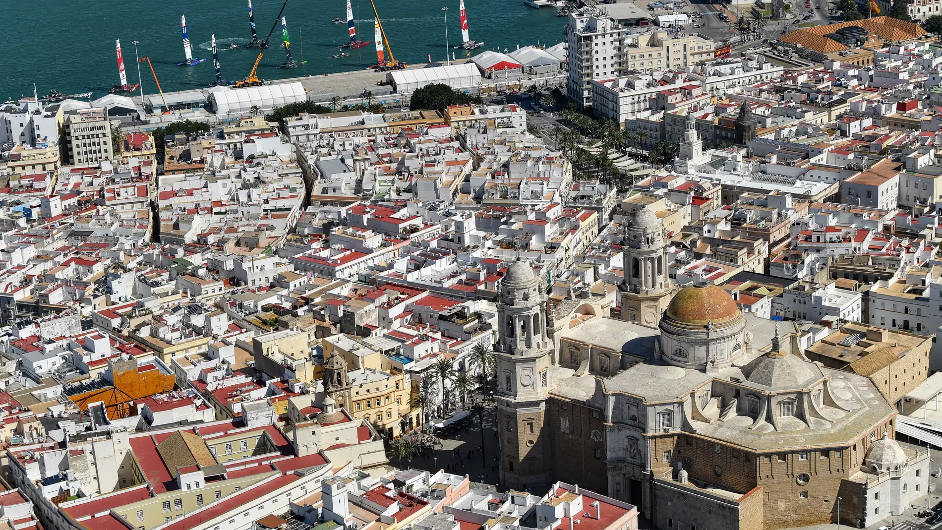 Imagen aérea de Cádiz