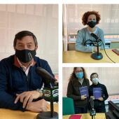 Juan Cruz Silva, Elena Villamediana y Concha Lobejón con invitada