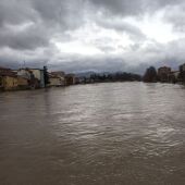 Inundacion Ebro en Miranda de Ebro. 10/12/2021
