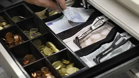 Imagen de archivo de una caja registradora Imagen de archivo de una caja registradora