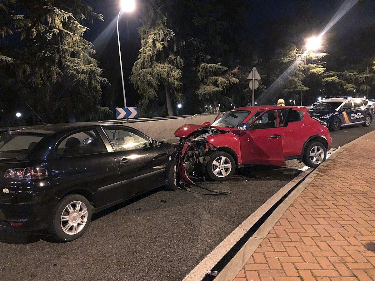 Una conductora kamikaze provoca un accidente con siete heridos en Madrid Una conductora kamikaze provoca un accidente con siete heridos en Madrid