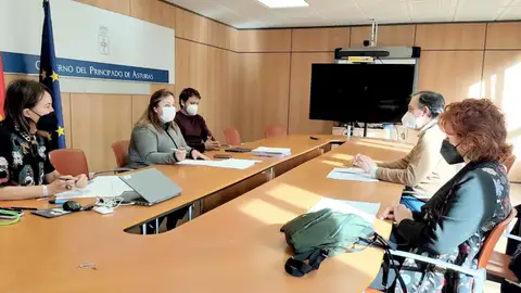 Una imagen de la reunión mantenida en Oviedo Una imagen de la reunión mantenida en Oviedo
