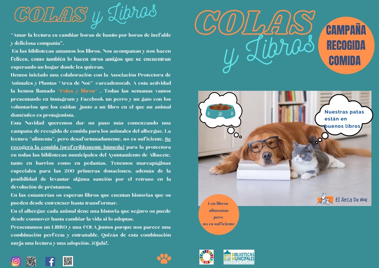 Bibliotecas y Arca de Noé unidas para recoger comida para animales Bibliotecas y Arca de Noé unidas para recoger comida para animales
