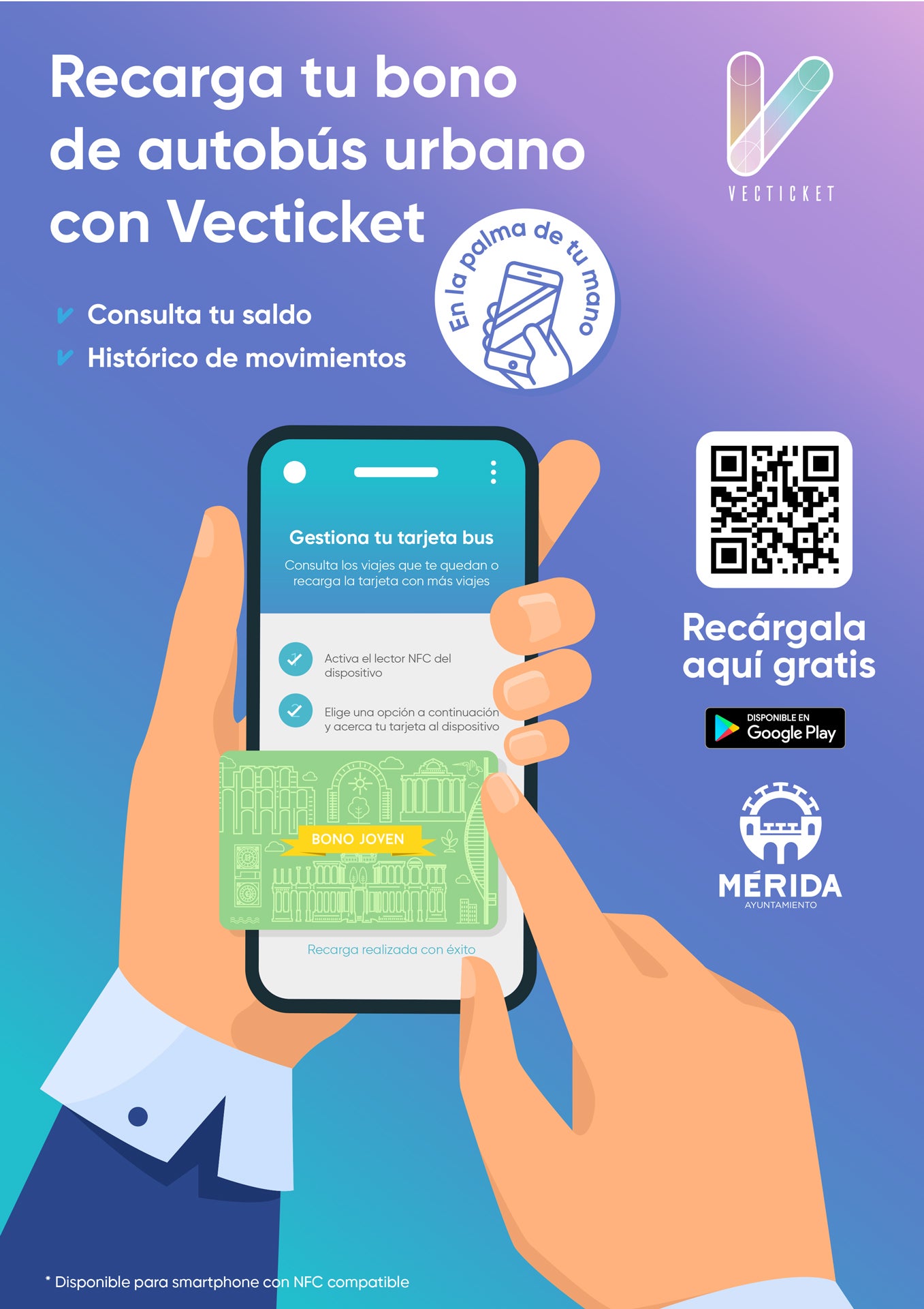 Los bonos del autobús podrán recargarse a través del movil Los bonos del autobús podrán recargarse a través del movil