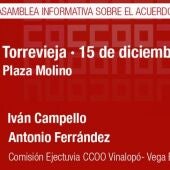 La campaña informativa 'Pensiones con futuro' organizada por CC.OO,llega a Torrevieja       