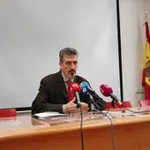 José Ramón Caballero durante la rueda de prensa José Ramón Caballero durante la rueda de prensa