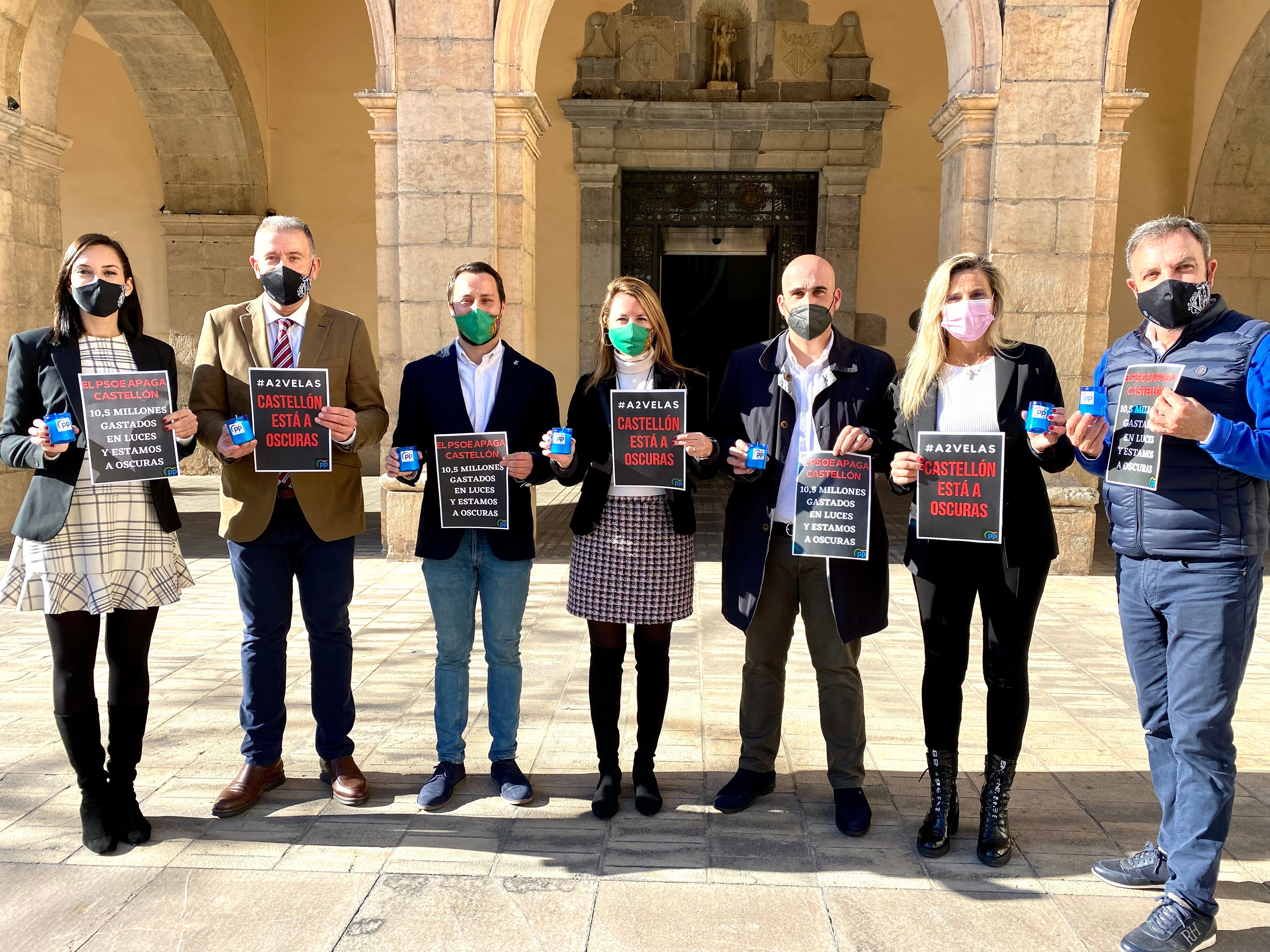 El PP insiste con la falta de luz en Castelló y lanza la campaña #A2Velas El PP insiste con la falta de luz en Castelló y lanza la campaña #A2Velas