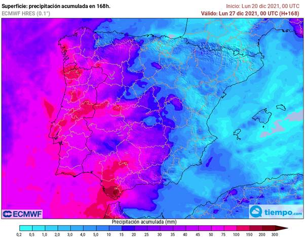 Lluvias importantes en la semana de Navidad Lluvias importantes en la semana de Navidad
