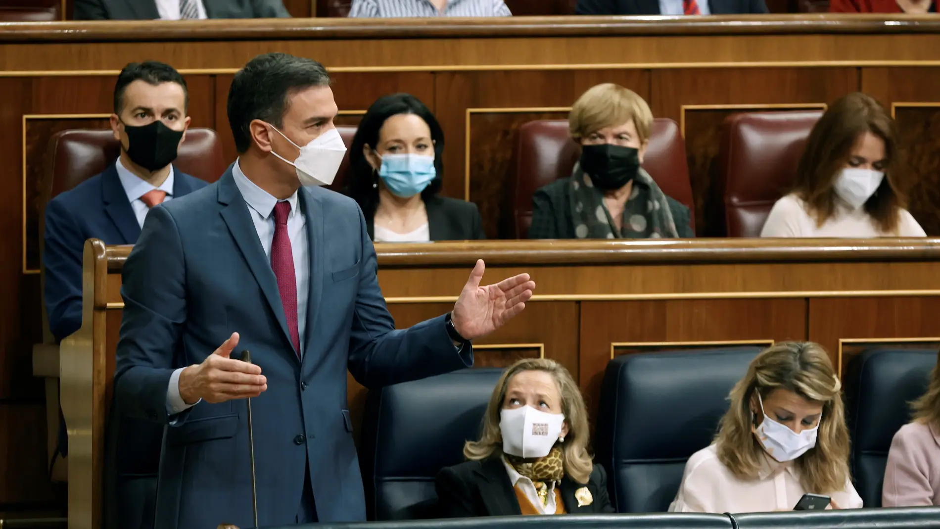 Intervención de Pedro Sánchez en el Congreso de los Diputados.