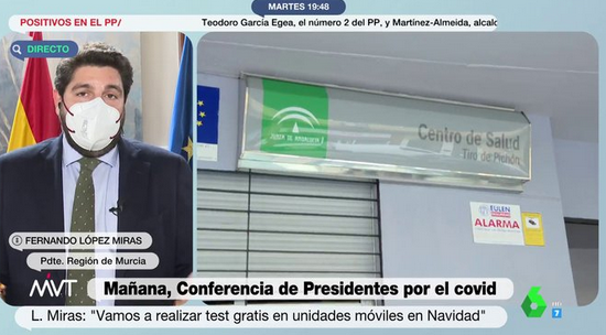 López Miras no implantará el toque de queda y aboga por medidas estatales para evitar colapso hospitalario López Miras no implantará el toque de queda y aboga por medidas estatales para evitar colapso hospitalario