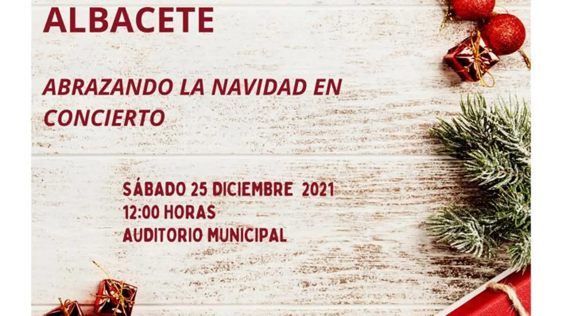 Concierto de Navidad de la Banda Sinfónica de Albacete a beneficio de la del ‘Cotolengo’