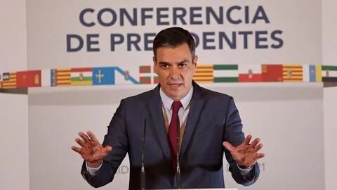 Pedro Sánchez en la conferencia de presidentes