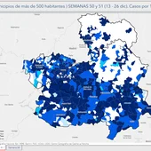 Mapa de la incidencia del covid en CLM Mapa de la incidencia del covid en CLM