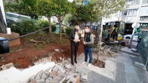 Obra muro CEIP Federico Garc&iacute;a Lorca