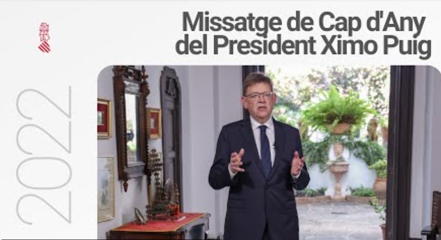 Mensaje de Fin de Año del president Ximo Puig Mensaje de Fin de Año del president Ximo Puig