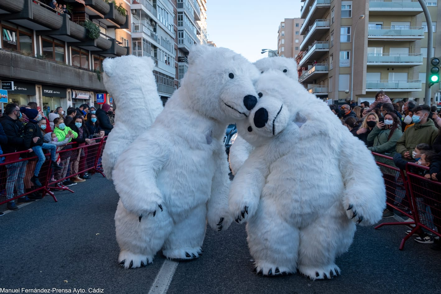 El oso de la cabalgata de Cádiz, el 'rey de las redes sociales El oso de la cabalgata de Cádiz, el 'rey de las redes sociales