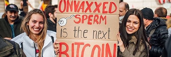 Semen de no vacunado: esta es la nueva criptomoneda que venden los negacionistas estadounidenses Semen de no vacunado: esta es la nueva criptomoneda que venden los negacionistas estadounidenses