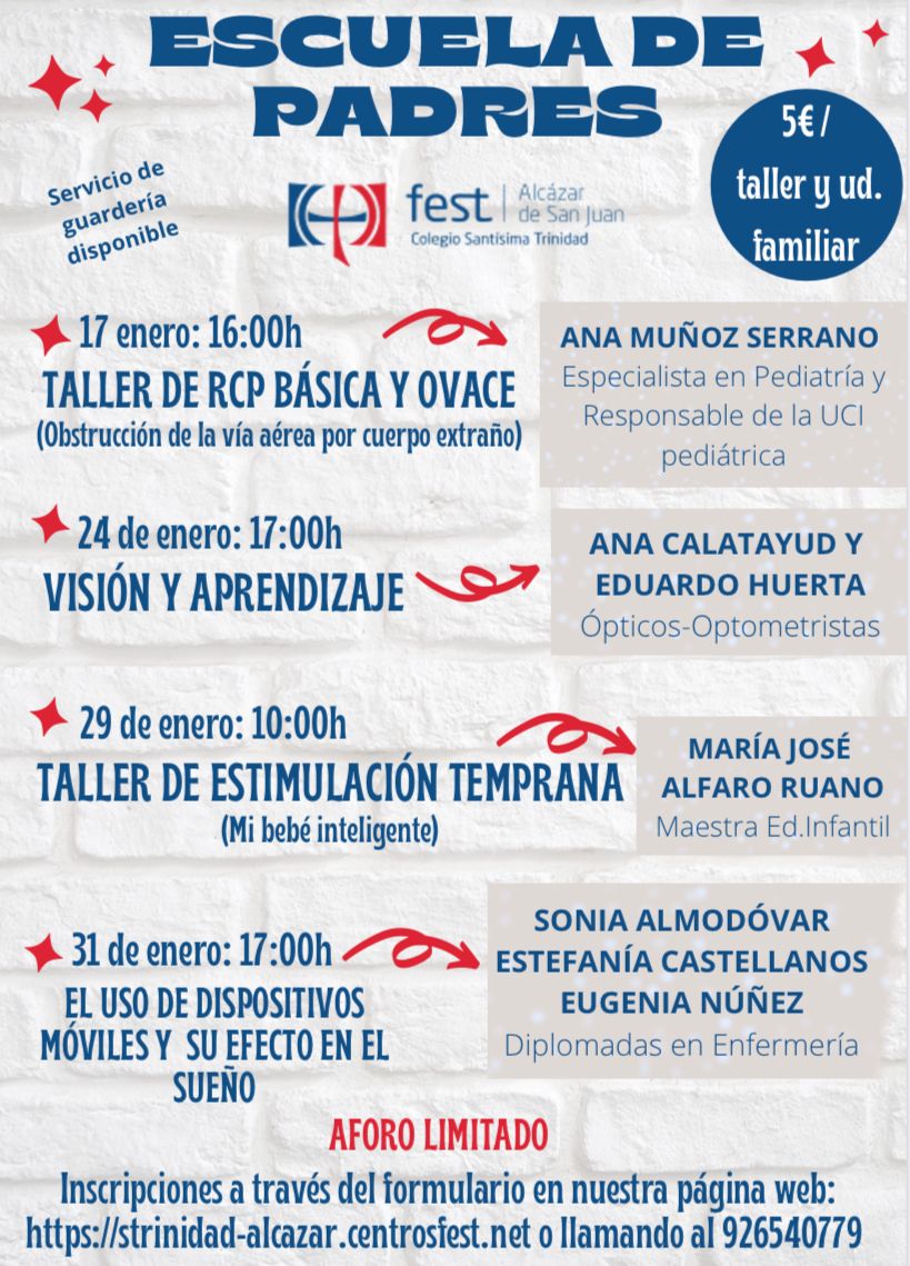 Interesante escuela para madres y padres en los Trinitarios de Alcázar Interesante escuela para madres y padres en los Trinitarios de Alcázar