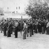 Soldados brigadistas en la Guerra Civil española